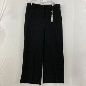 New LOFT size 14 Black High Waist Curvy Trouser Wide Leg Pants Office Career
